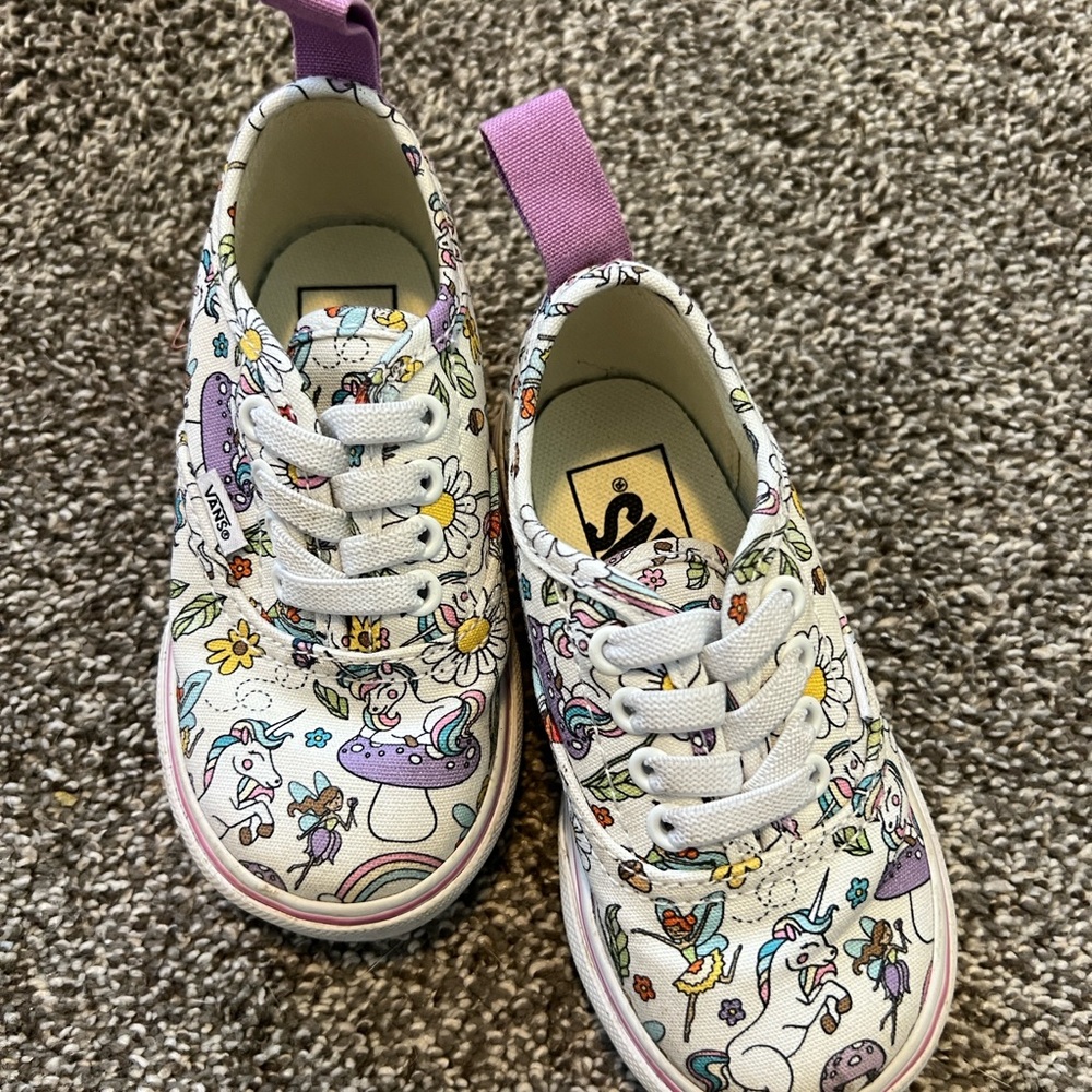 Vans White Unicorn Kids Sneakers 6C